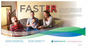 Mercy Health emergency care print ad