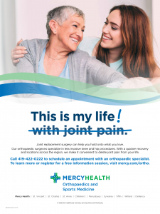 Mercy Health joint replacement poster