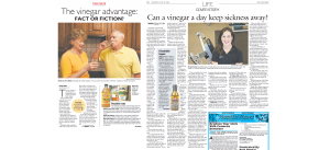 Cincinnati Enquirer: "Apple cider vinegar: A folk remedy with potential?"