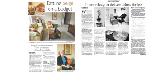 Cincinnati Enquirer: "Battling beige on a budget"