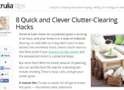 Trulia blog, Aug. 29, 2014: "8 Quick and Clever Clutter-Clearing Hacks"