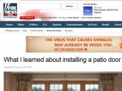 FoxNews.com: "What I learned about installing a patio door"