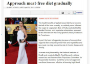 Chicago Sun-Times: "Ease into meat-free diet"