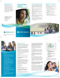 Mercy Health gynecologic cancer brochure