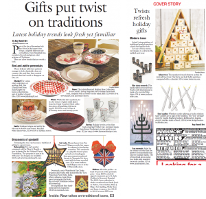 Cincinnati Enquirer: "Holiday trends look fresh yet familiar"