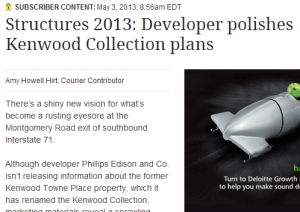 Business Courier, May 2013: "Developer polishes Kenwood Collection plans"