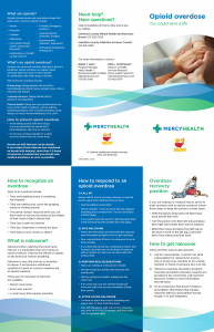 Mercy Health opioid overdose brochure