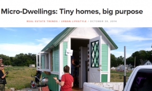 HotPads blog, Oct. 30, 2014: "Micro-dwellings: Tiny homes, big purpose"