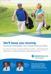 Mercy Health orthopedics print ad