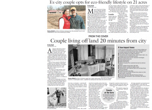 Cincinnati Enquirer: "Couple aims to live off the land"