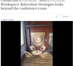 Business Courier, Sept. 2013: "Relocation Strategies looks beyond the conference room"