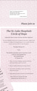 St. Luke Hospitals breast cancer support group invitation