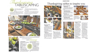 Cincinnati Enquirer: "Creative Thanksgiving tablescapes"