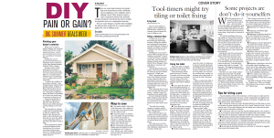 Cincinnati Enquirer: "DIY: Pain or gain?"