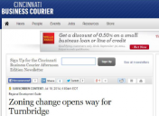 Business Courier, July 18, 2014: "Zoning change opens way for Turnbridge"