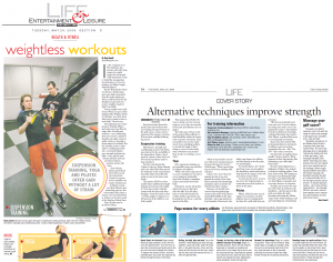 Cincinnati Enquirer: "Weightless workouts build strength"