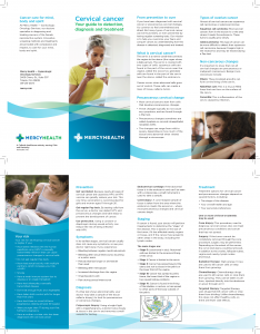 Mercy Health cervical cancer brochure