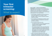 Mercy Health first trimester screening pamphlet