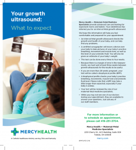 Mercy Health growth ultrasound pamphlet