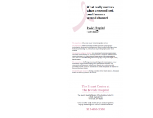 The Jewish Hospital mammography services mailer