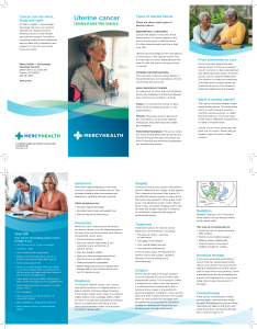 Mercy Health uterine cancer brochure